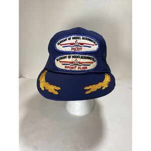 VTG Academy of Model Aeronautics Snapback‎ Trucker Gold Leaf Cord Patch Hat